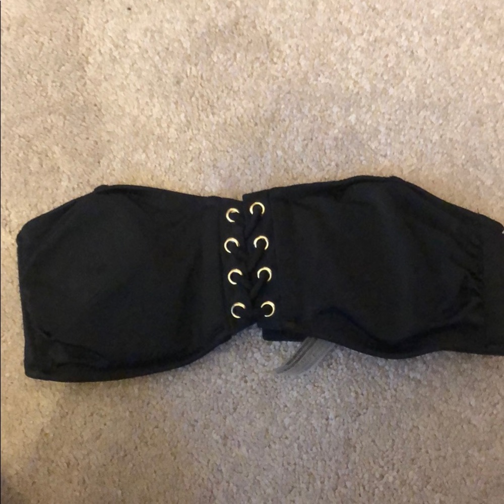 NWOT Victoria’s Secret black strapless bikini